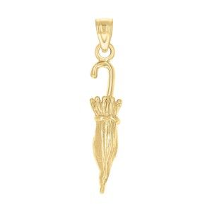 10kt 10k Yellow Gold Unisex Umbrella Tools Charm Pendant